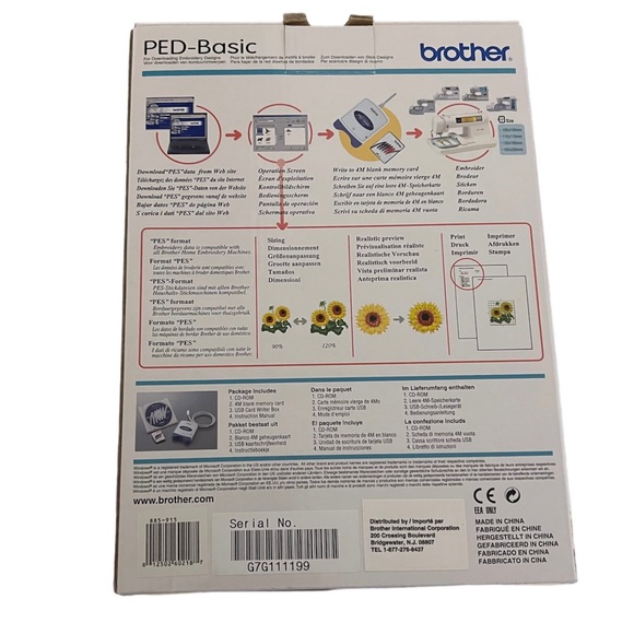 ❌❌SOLD❌❌Brother PED-Basic Embroidery Design Transfer Box and Card - Picture 2 of 2